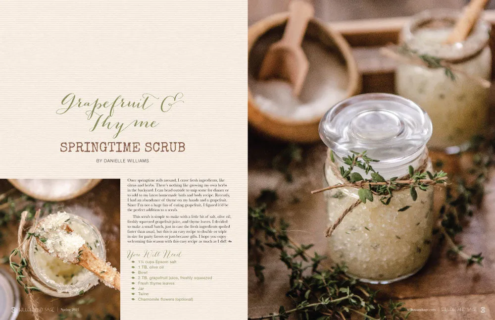 Stampington Willow and Sage Spring 2021 blad nedlasting pleie