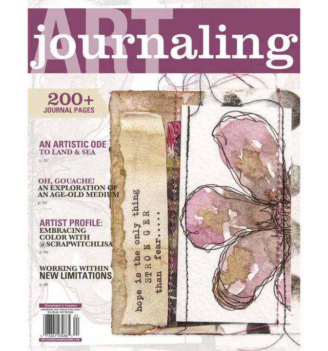 Stampington Art Journaling Winter 2022 blad trykt 144 sider