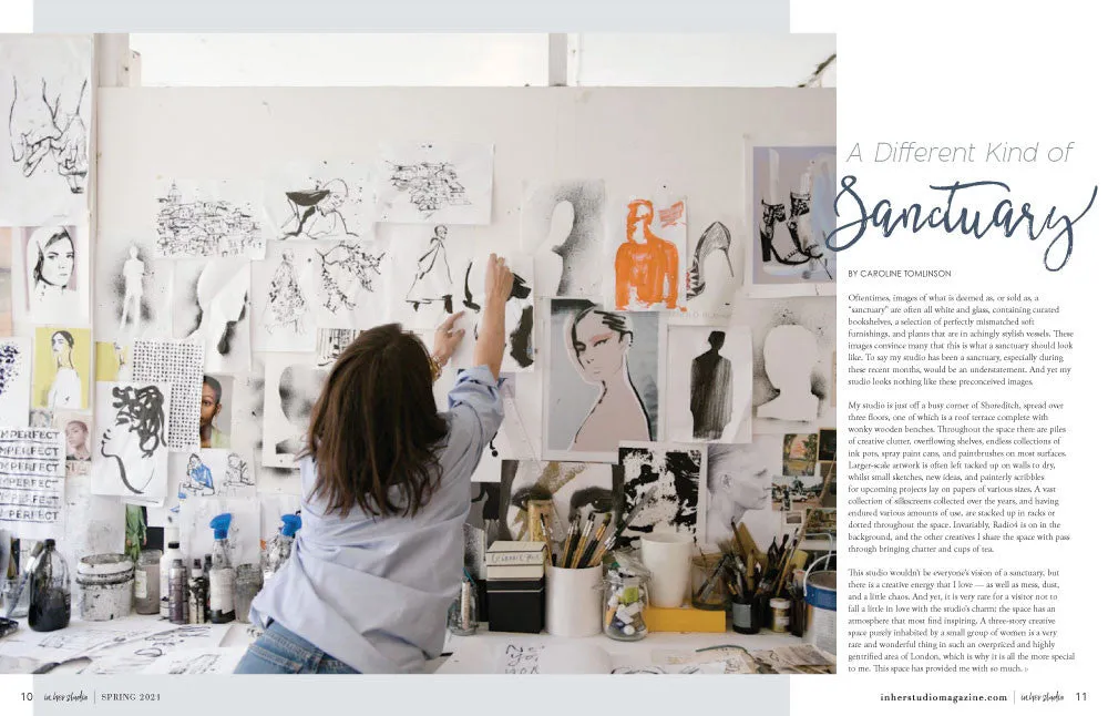 Stampington In Her Studio Spring 2021 blad vårnummer