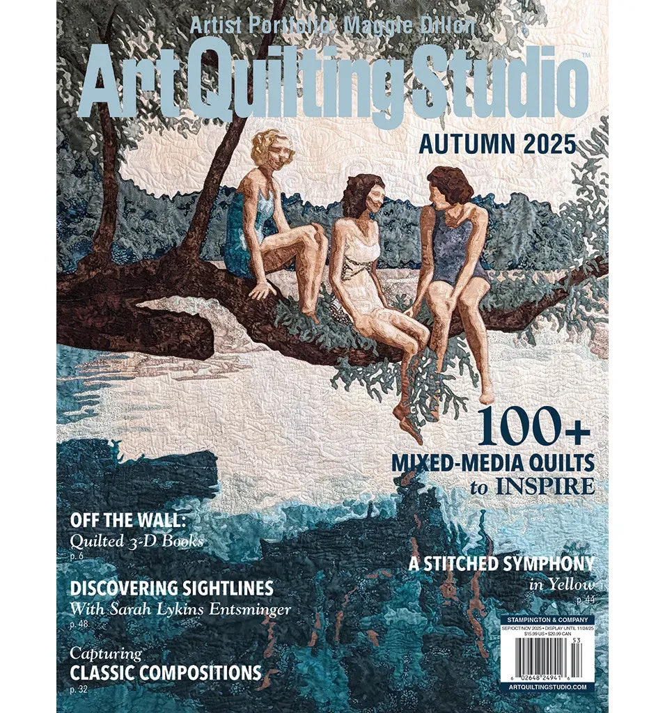 Stampington Art Quilting Studio Autumn 2025 blad 144 sider