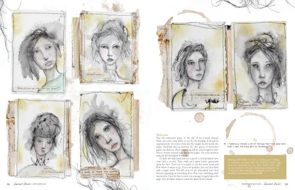 Stampington Somerset Studio mai juni 2018 blad PDF mixed media