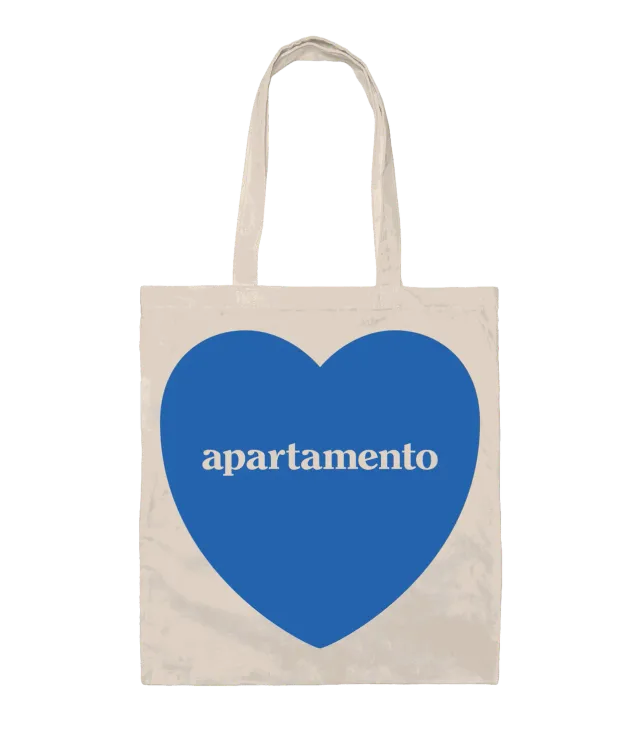 Apartamento Heart Tote Bag handlenett blue flame