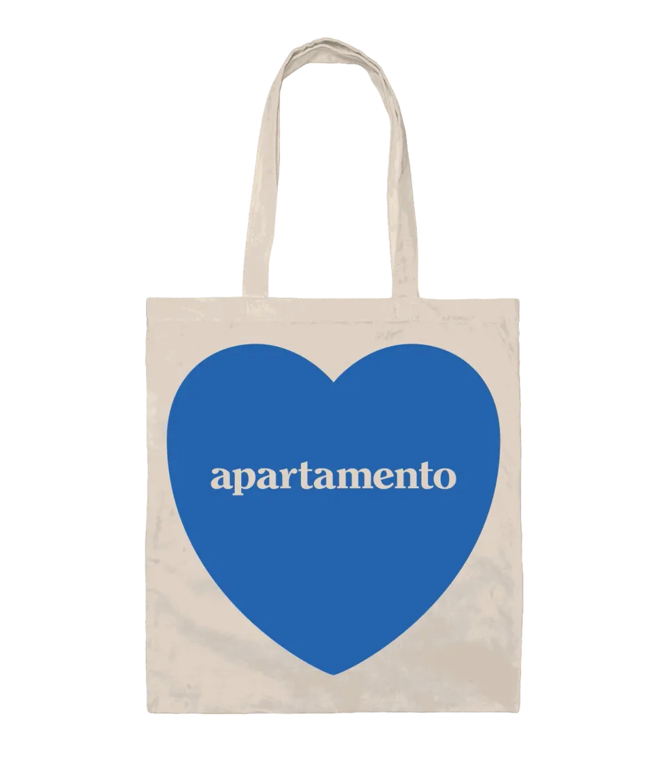 Apartamento Heart Tote Bag handlenett blue flame