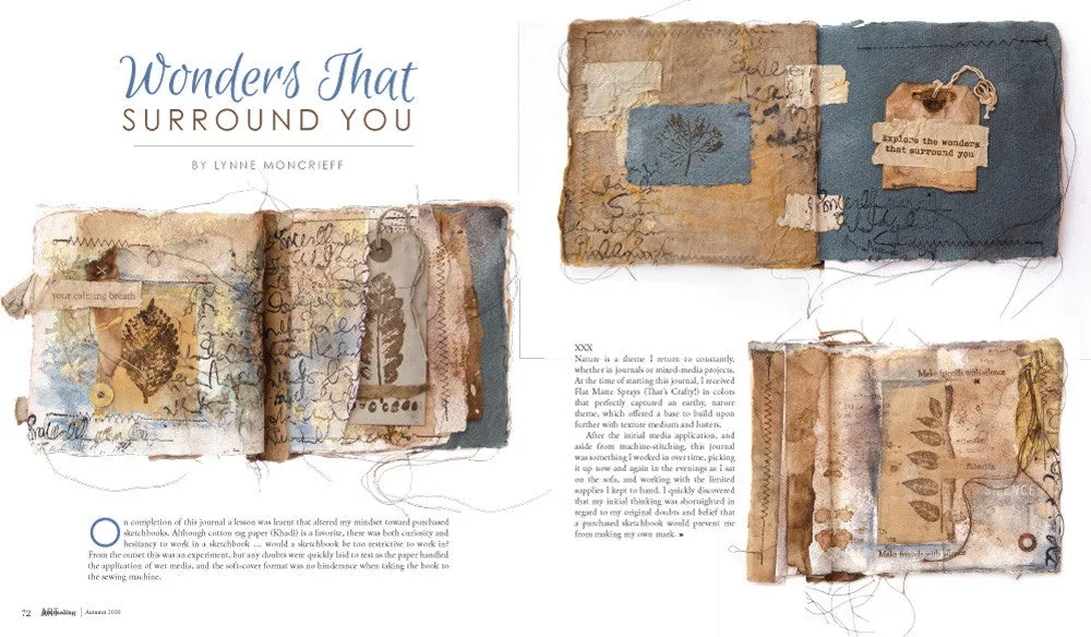 Stampington Art Journaling Winter 2021 blad PDF-nedlasting kunstjournal