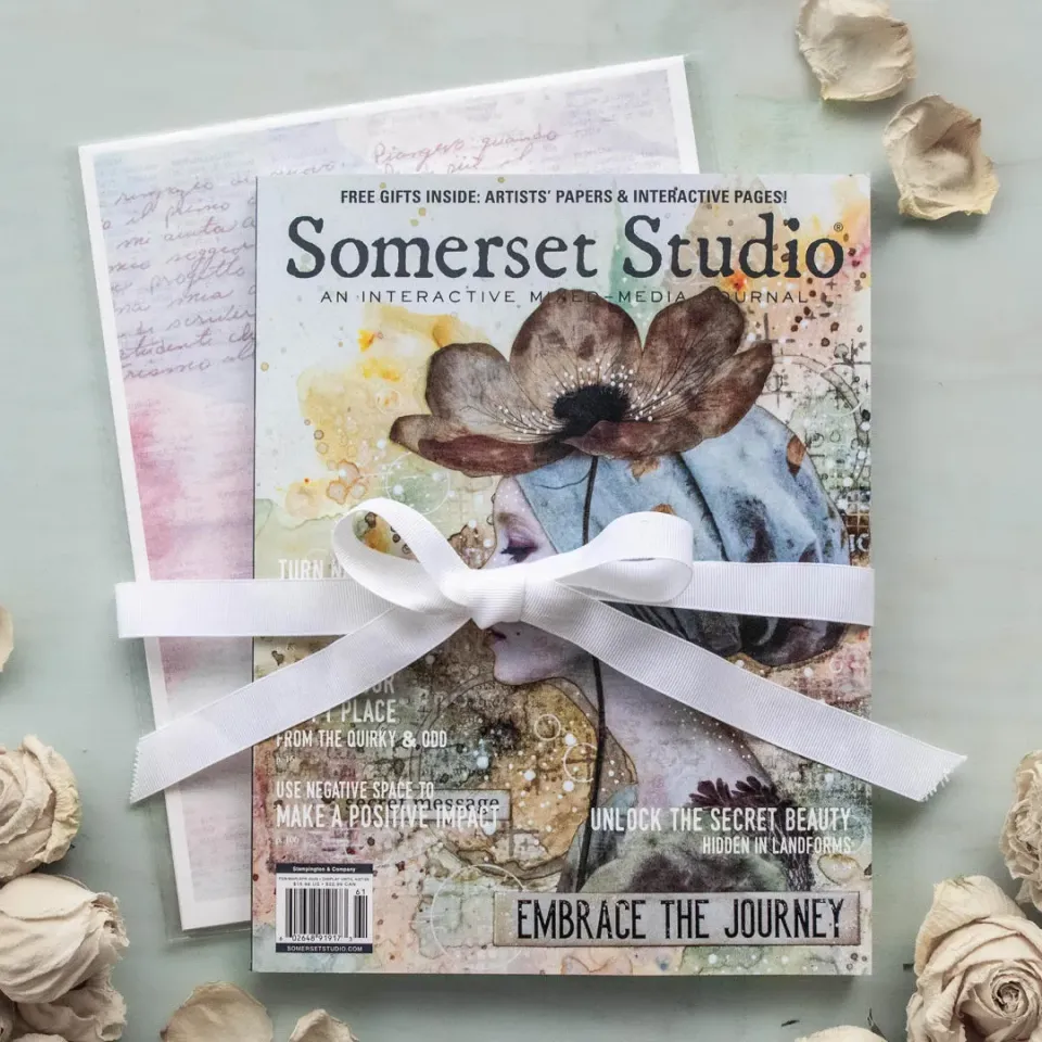 Stampington Somerset Studio Spring 2026 collage kit papir