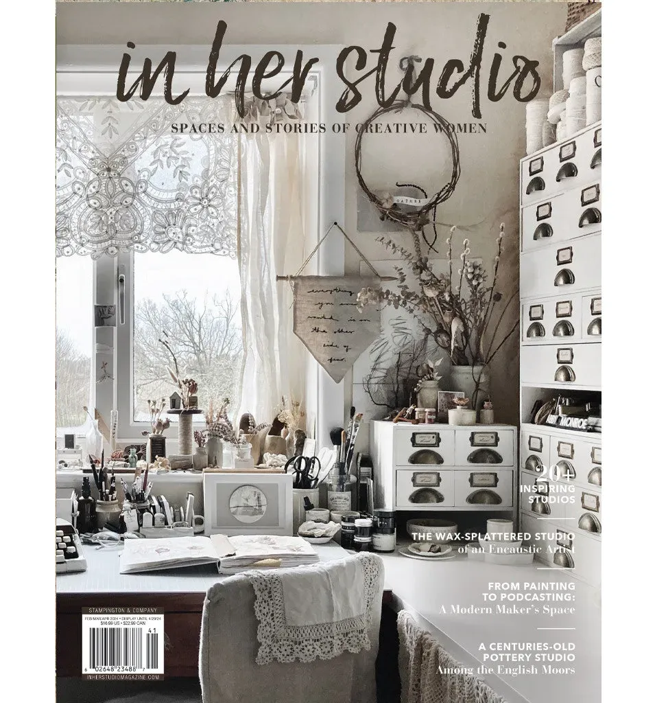 Stampington In Her Studio Spring 2024 blad 160 sider atelier