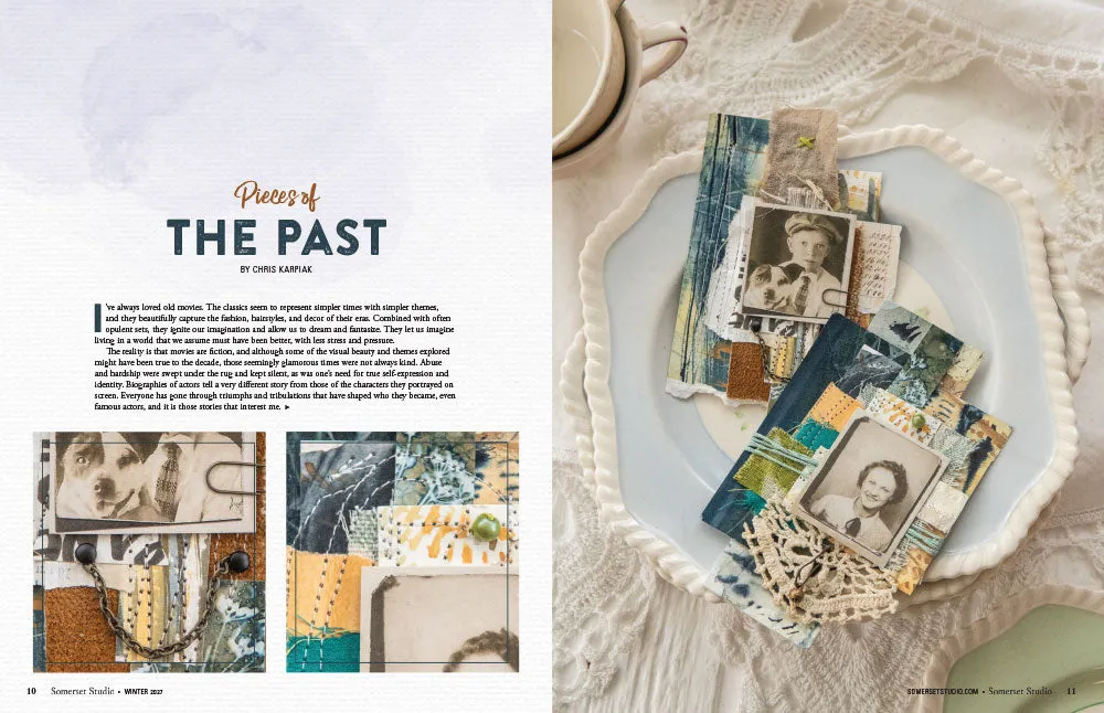 Stampington Somerset Studio Winter 2027 blad mixed-media