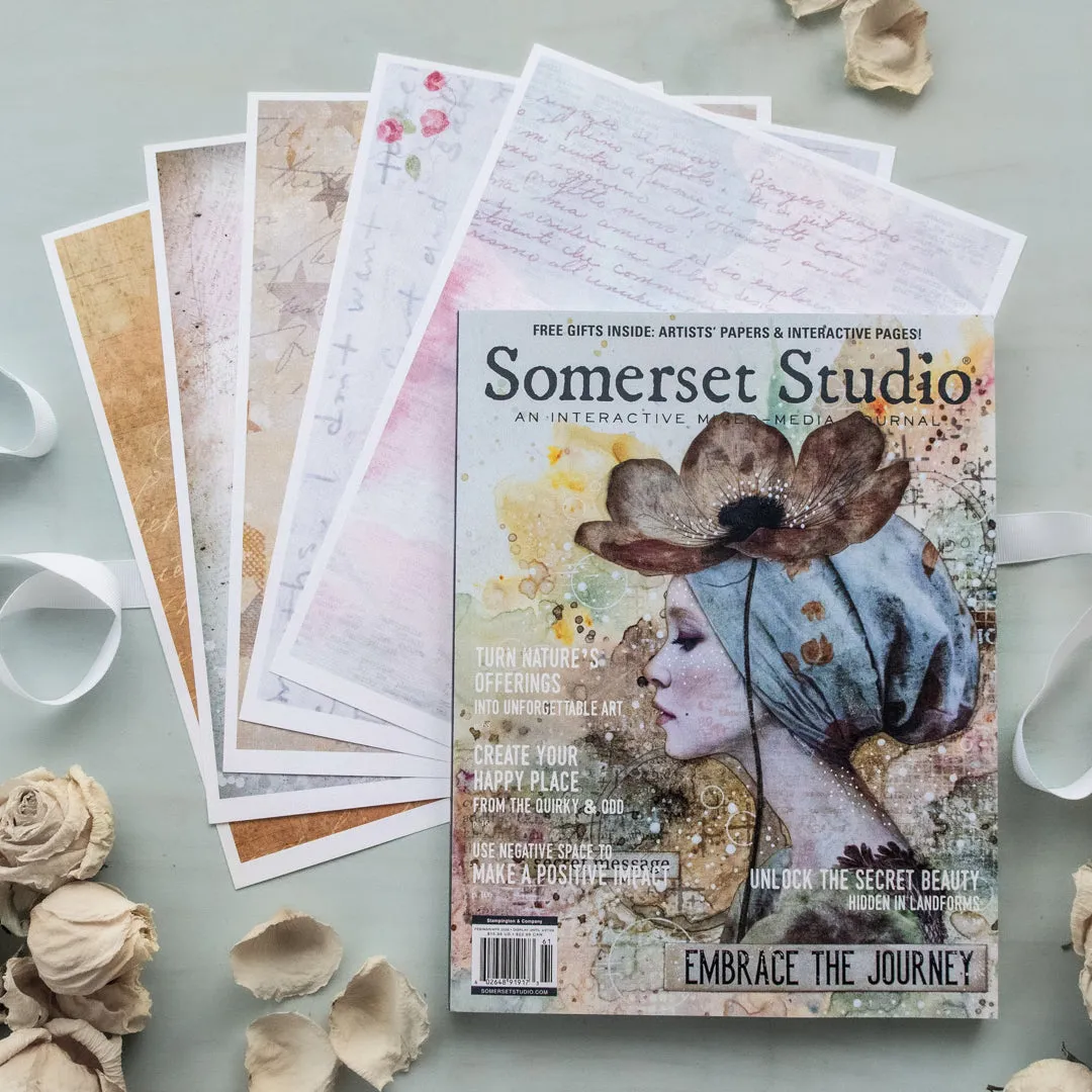 Stampington Somerset Studio Spring 2026 collage kit papir