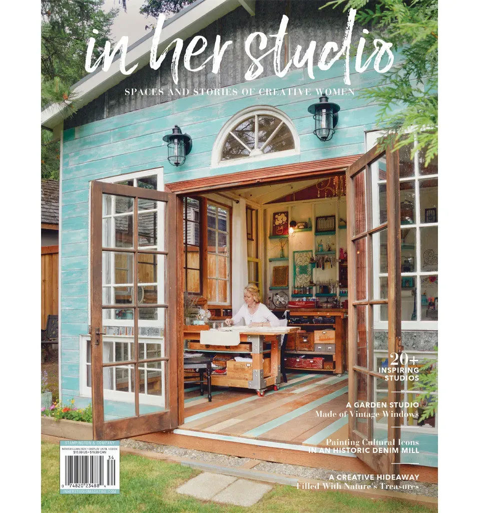Stampington In Her Studio Winter 2024 blad enkeltutgave – atelier