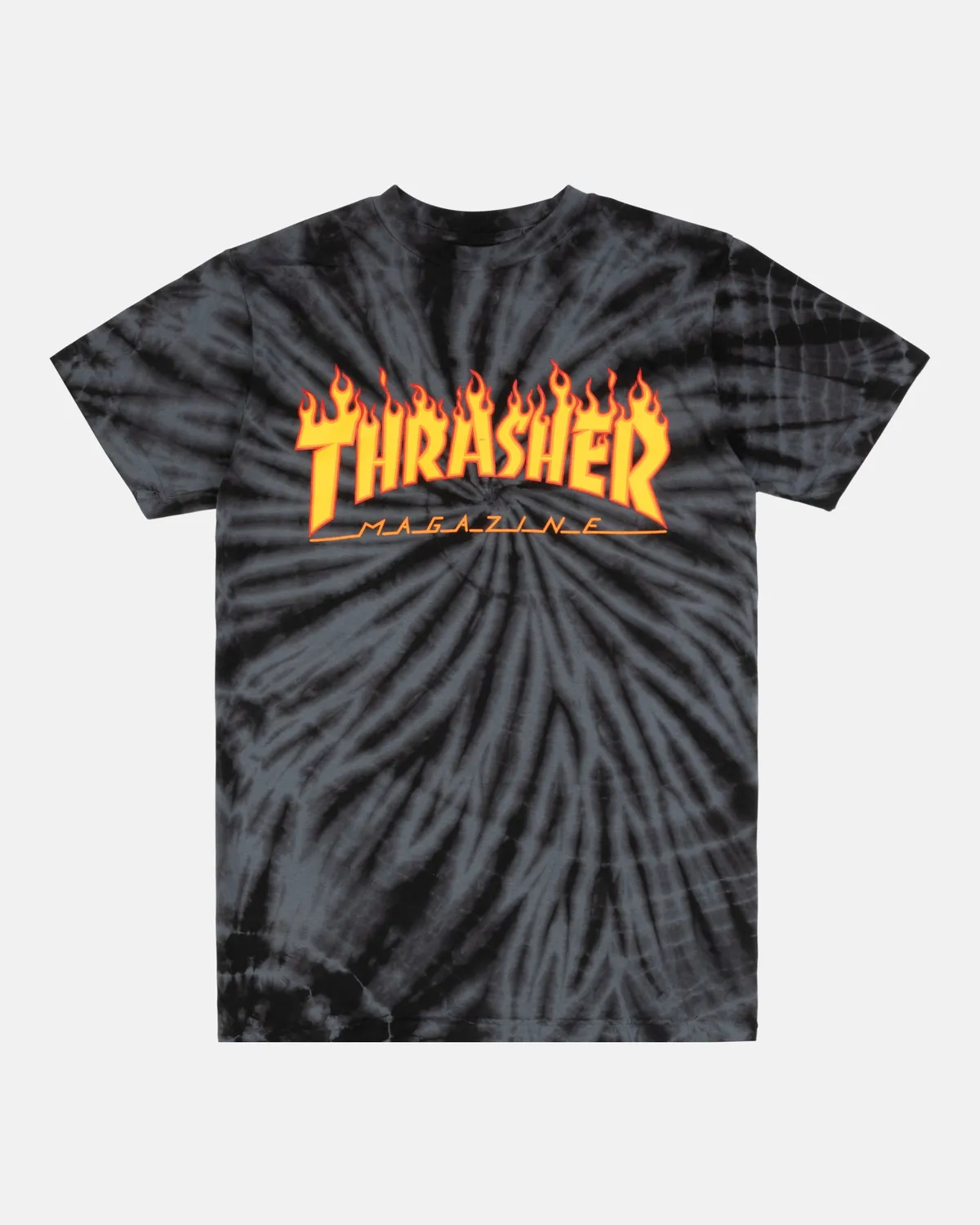 Flame Tie Dye damet-skjorte svart grå