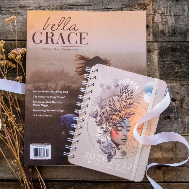 Stampington Bella Grace Golden Hour sett blad planner