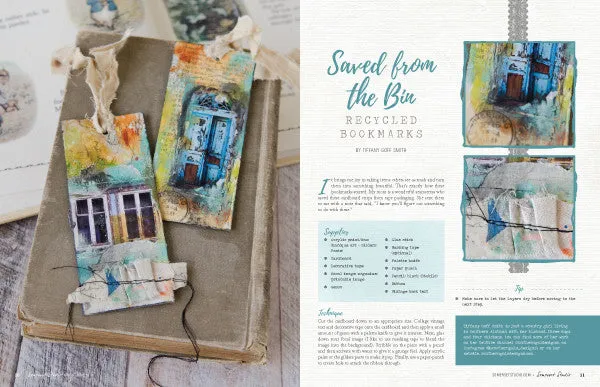 Stampington Somerset Studio mai/juni 2018 blad digital mixed media
