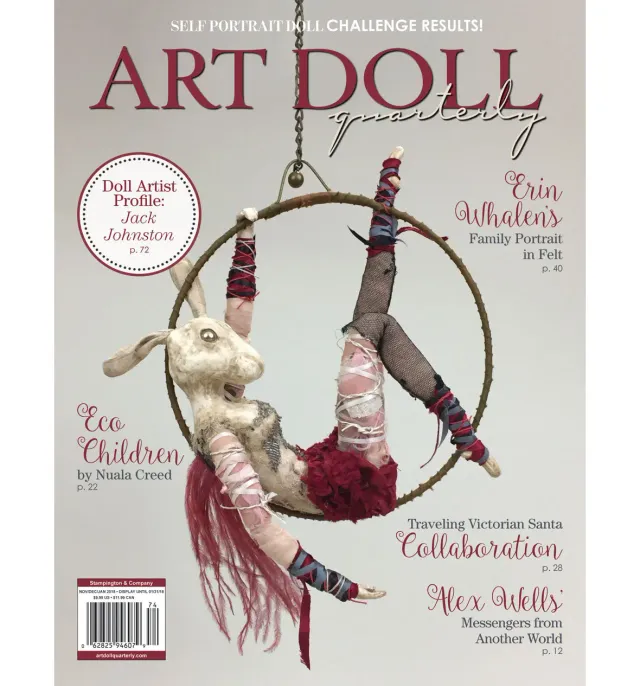 Stampington Art Doll Quarterly Winter 2018 blad digital julenummer