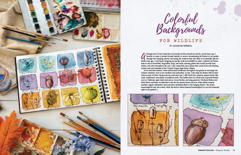 Stampington Somerset Studio Summer 2026 blad mixed-media