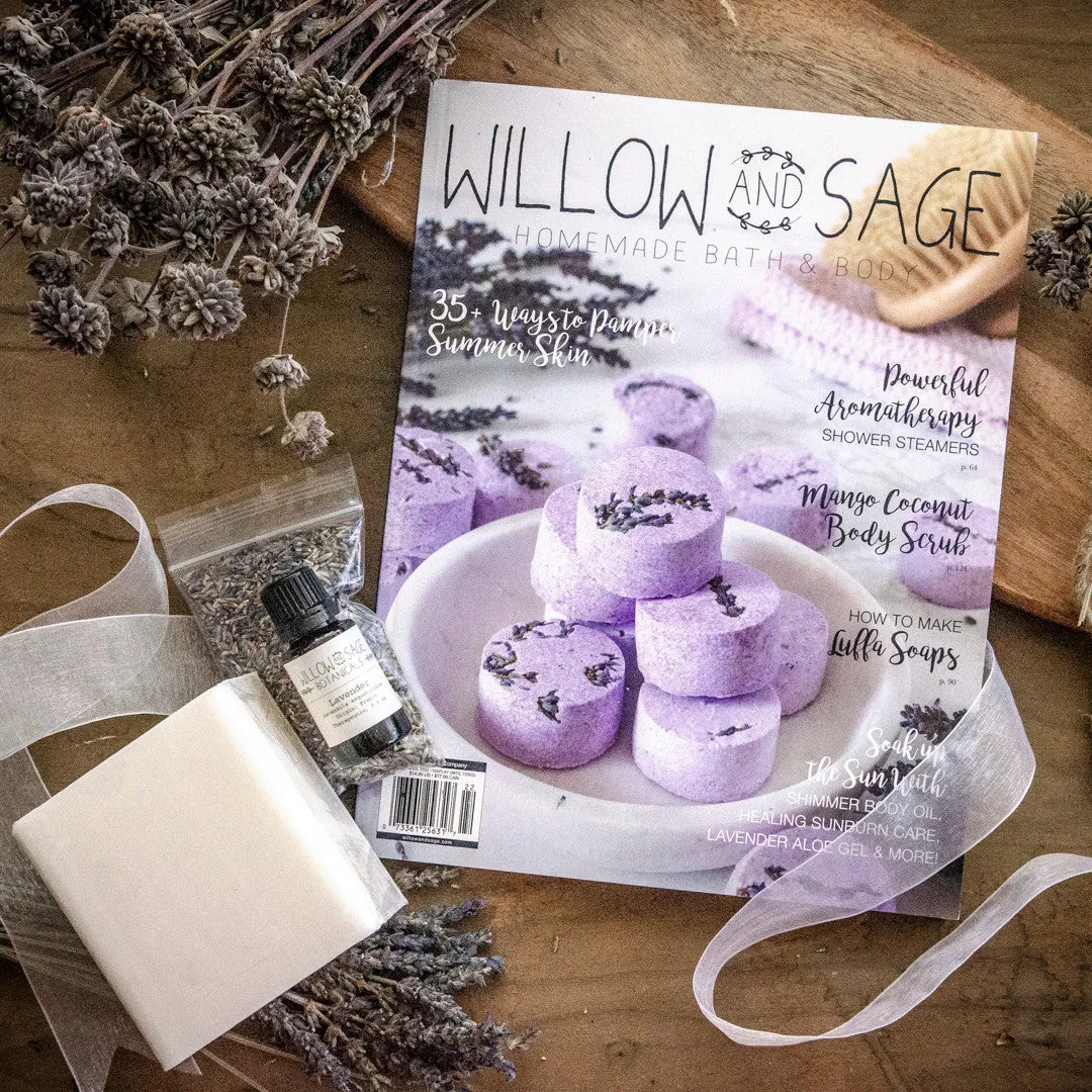 Stampington Willow and Sage lavendel startsett såpe bad