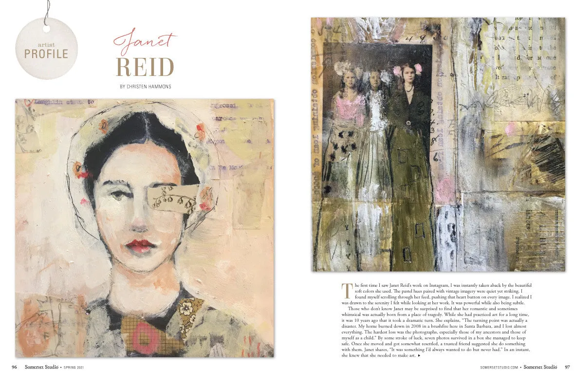 Stampington Somerset Studio Spring 2021 blad digital mixed-media