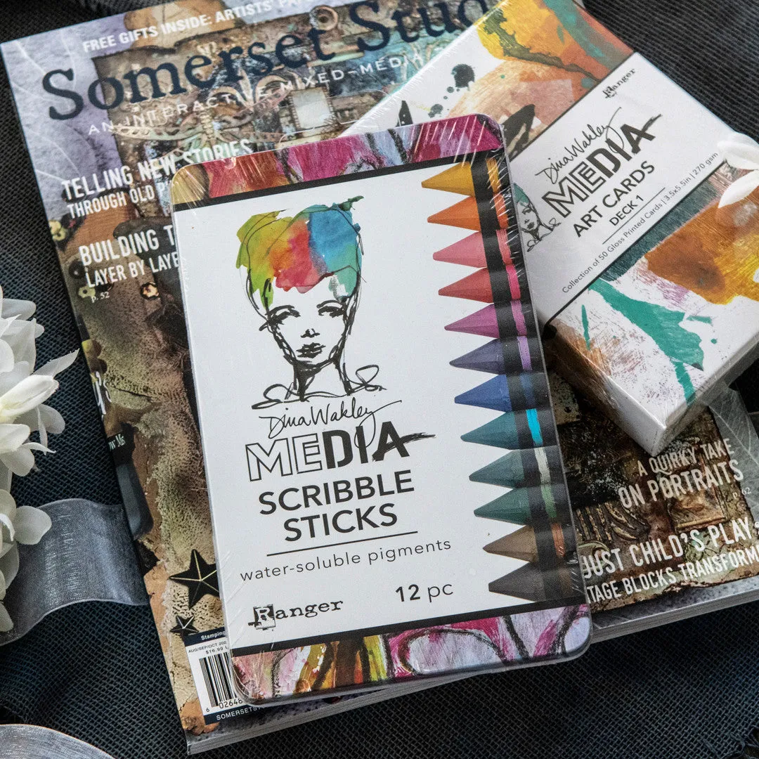 Stampington Somerset Studio Art Cards Bundle blad med 12 farger