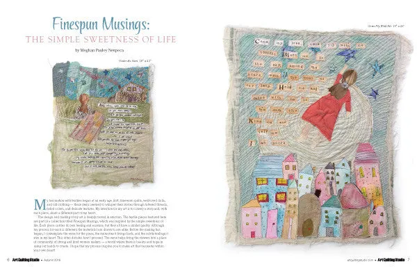 Stampington Art Quilting Studio Autumn 2019 blad lappeteknikk