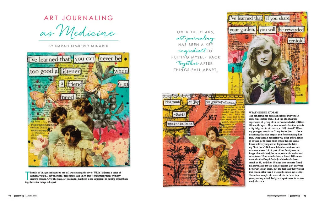 Stampington Art Journaling Autumn 2022 blad PDF-utgave