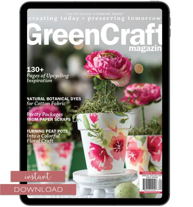 Stampington GreenCraft Summer 2026 blad PDF gjenbruk