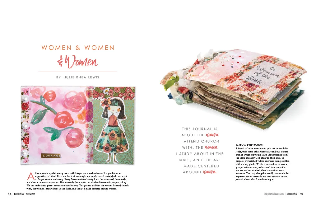 Stampington Art Journaling Spring 2026 blad kreativitet