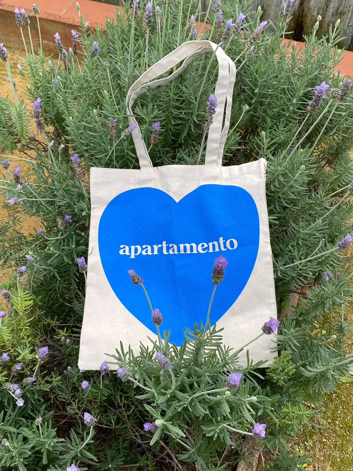 Apartamento Heart Tote Bag handlenett blue flame