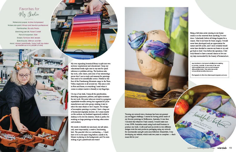 In Her Studio Winter 2024 blad PDF – kreative rom