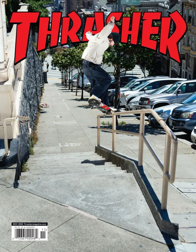 Thrasher Magazine november 2023 blad skate