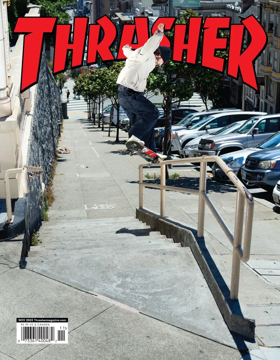 Thrasher Magazine november 2023 blad skate