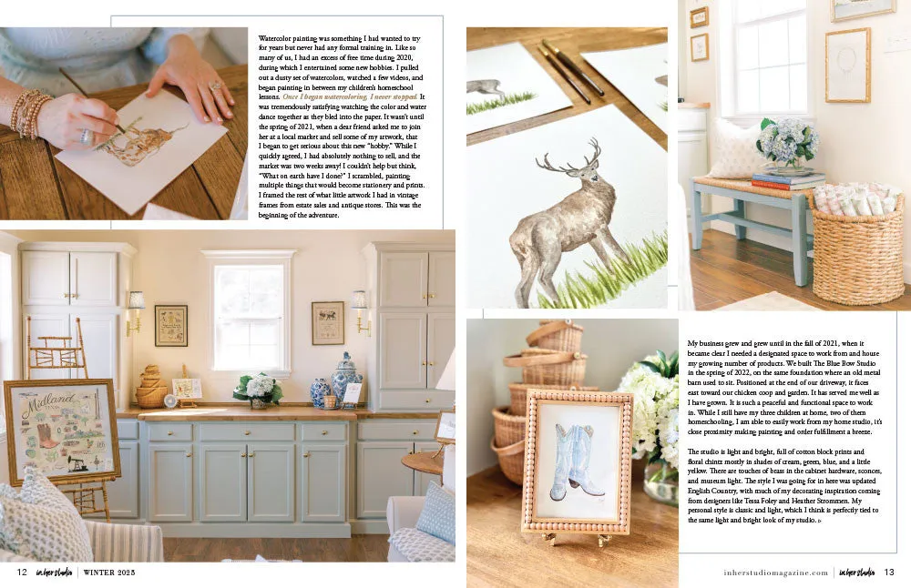 Stampington In Her Studio Winter 2025 blad papir atelier