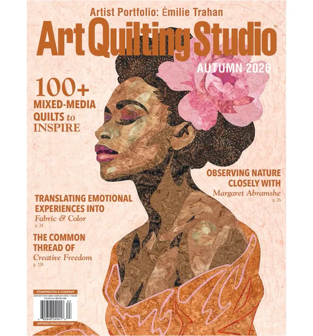 Stampington Art Quilting Studio Autumn 2026 blad 144 sider
