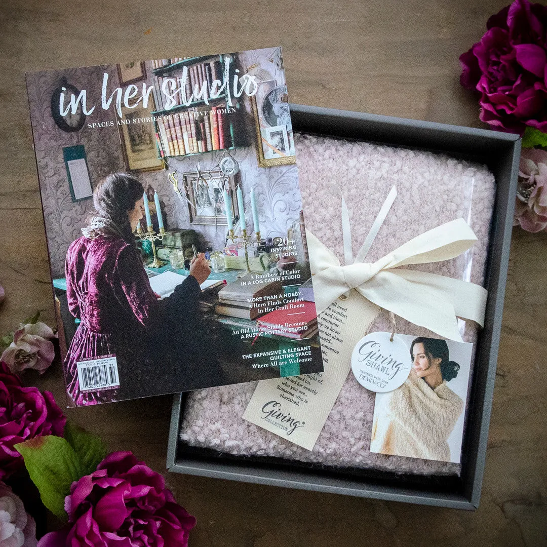 In Her Studio Creative Spaces gavepakke blad og sjal