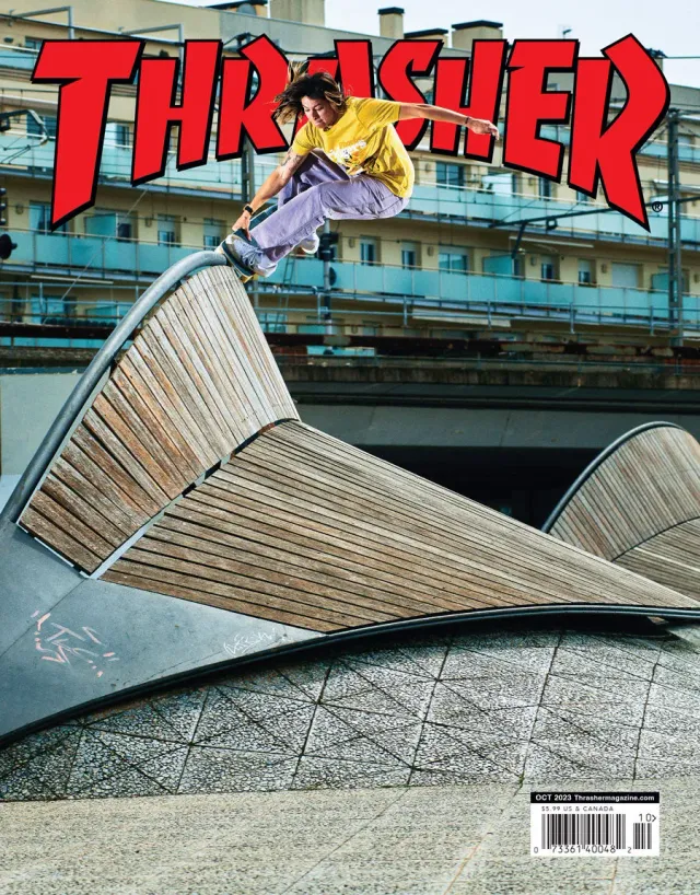 Thrasher Magazine oktober 2023 blad Nora Vasconcellos