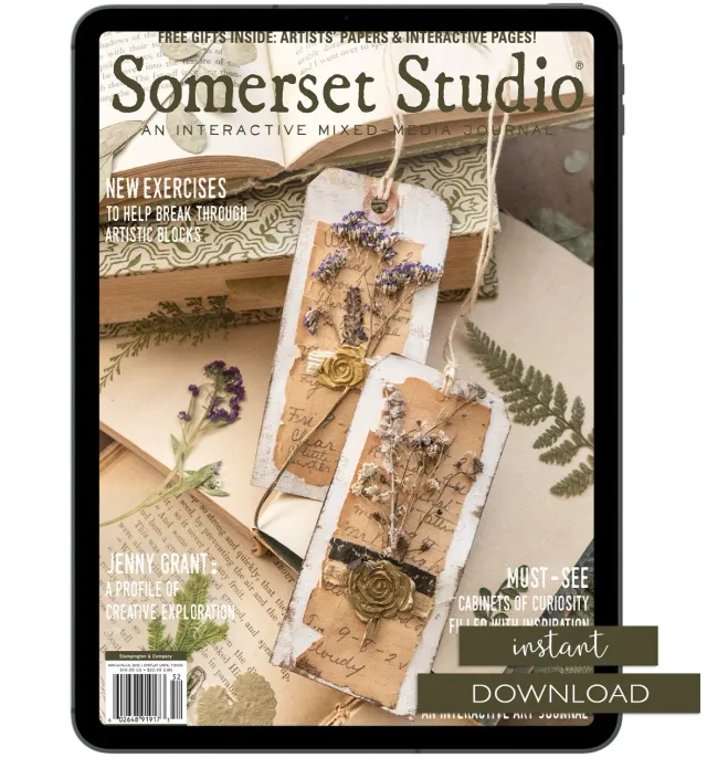 Stampington Somerset Studio Summer 2025 blad digital mixed-media