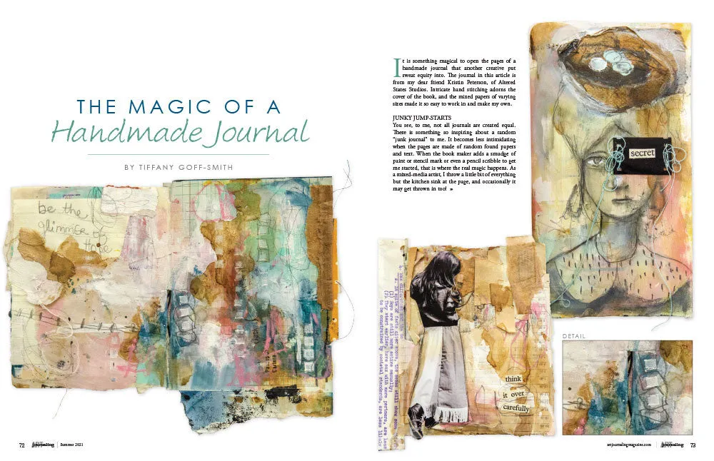 Stampington Art Journaling Summer 2021 blad PDF sommerutgave