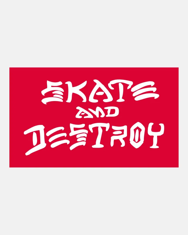 Thrasher Skate And Destroy klistremerke rød/hvit
