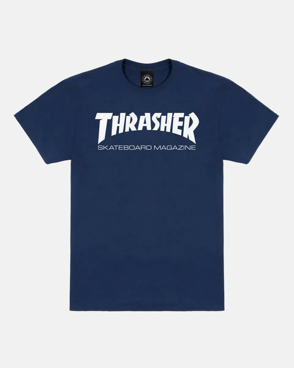 Thrasher Skate Mag t-skjorte marine/hvit bomull