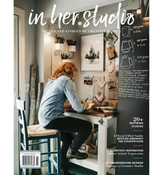 Stampington In Her Studio Autumn 2023 blad enkeltutgave atelier