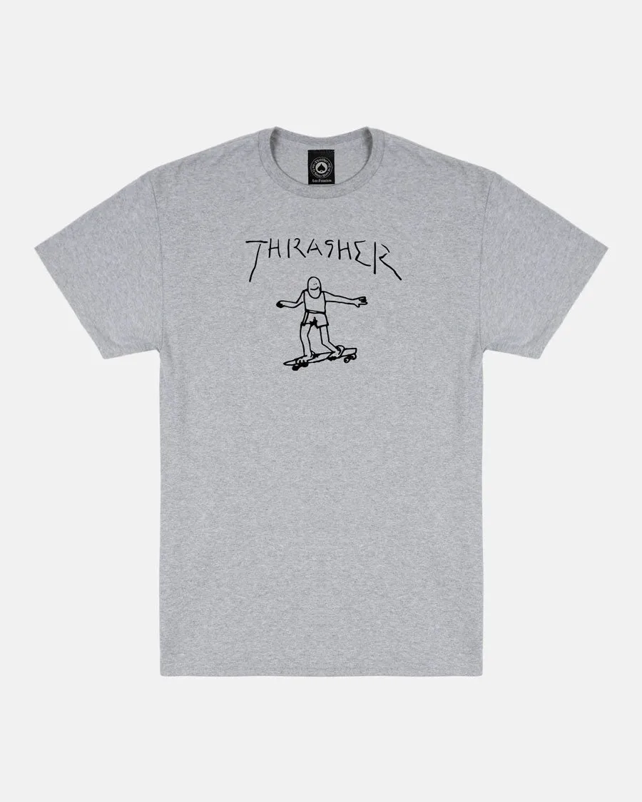 Thrasher Gonz t-skjorte grå svart bomull