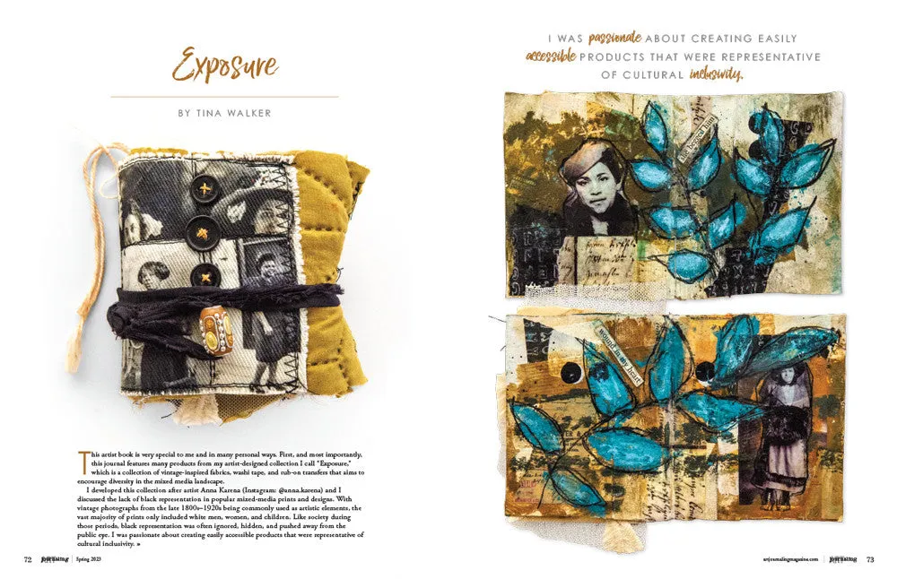Stampington Art Journaling Spring 2023 blad 144 sider kreativ
