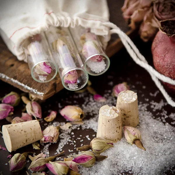Stampington Rosebud badesalt sett DIY 3 glass
