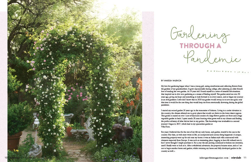Stampington In Her Garden abonnement 1 år 4 nummer hageblad