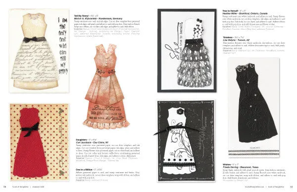 Stampington Book of Templates Premier Issue blad digital med maler