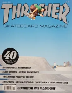 Thrasher januar 2021 blad 40-årsutgave Cardiel-cover