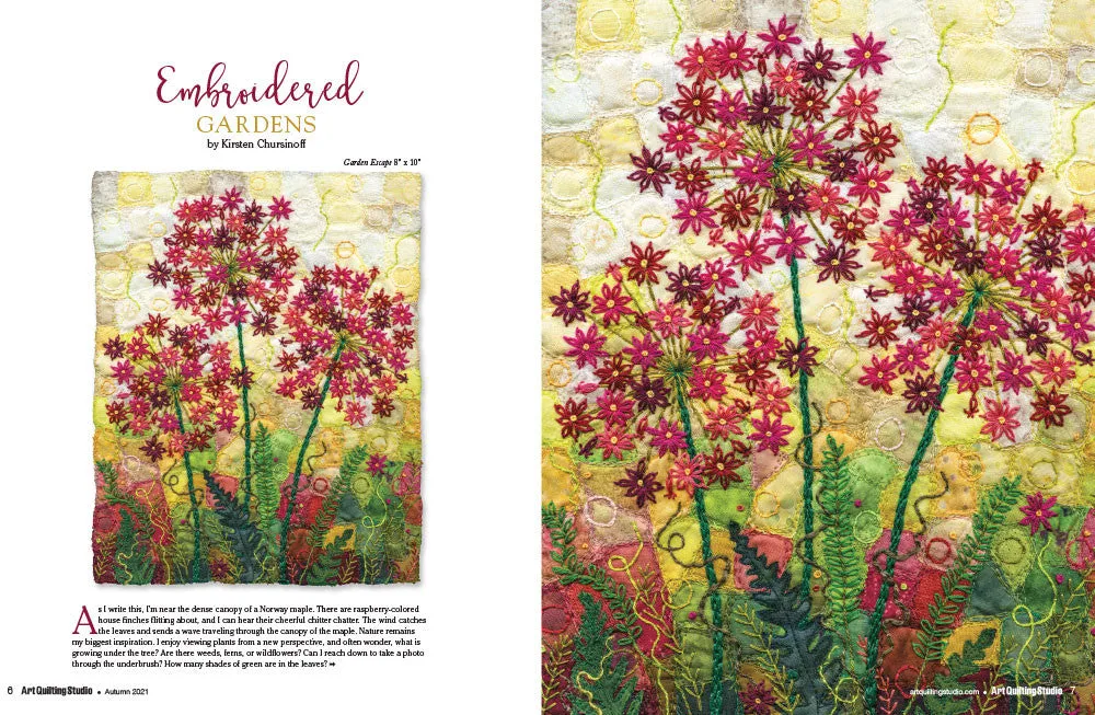 Stampington Art Quilting Studio Autumn 2021 nedlasting PDF