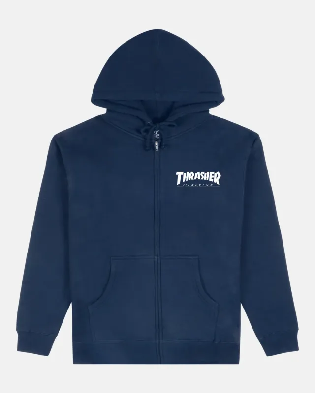 Thrasher Mag Logo hettejakke navy bomull