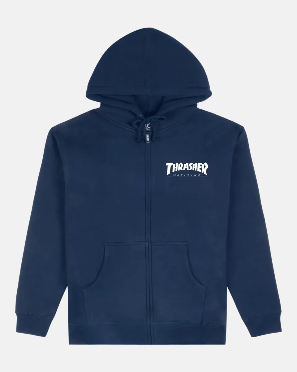 Thrasher Mag Logo hettejakke navy bomull