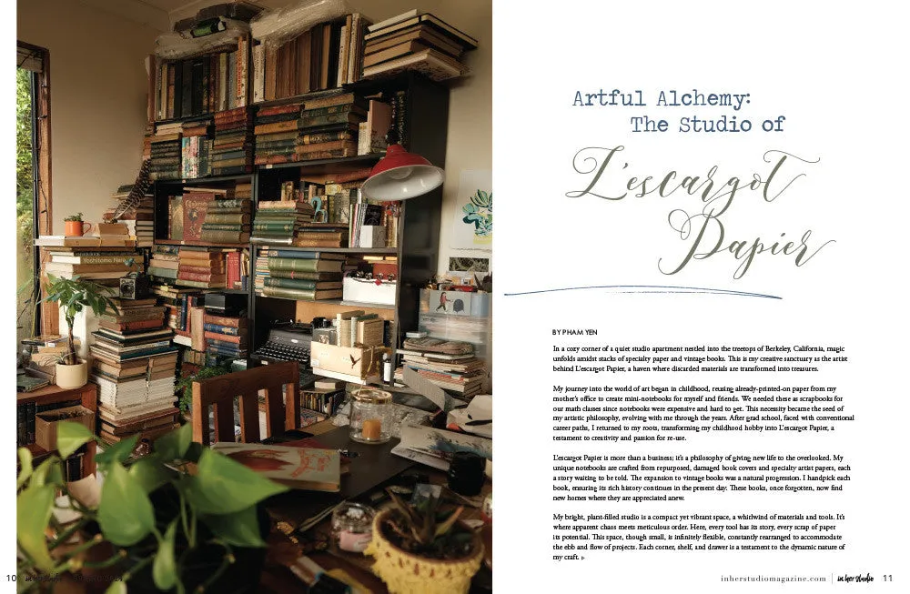 Stampington In Her Studio Spring 2024 blad 160 sider atelier