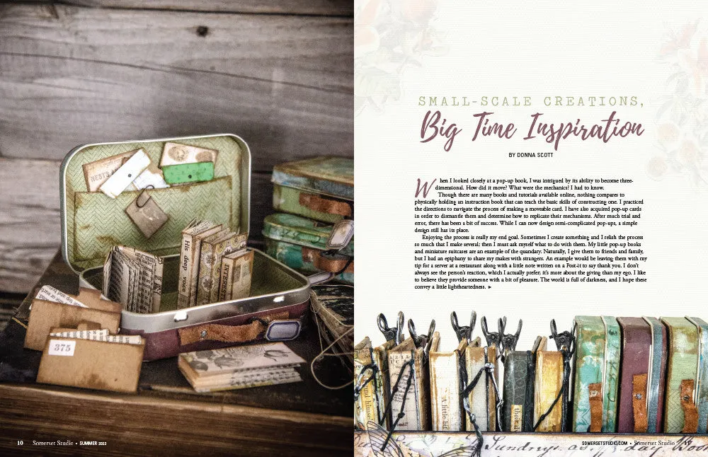 Stampington Somerset Studio Summer 2023 blad digitalutgave mixed-media