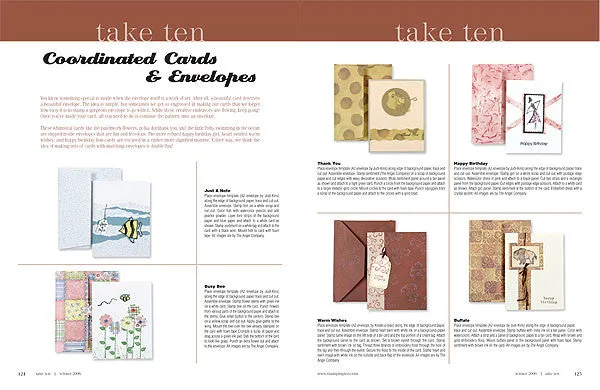 Stampington Take Ten Winter 2006 blad kortlaging